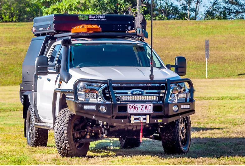 Ford with electric roof tent