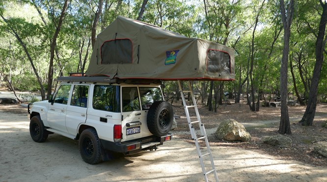 Toyota Landcruiser with camper trailer