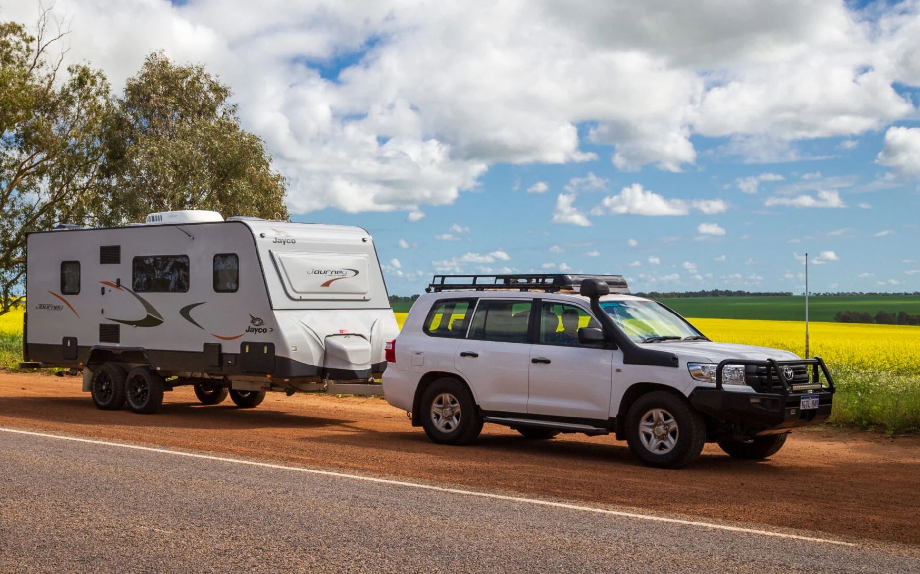 Landcruiser and on-road caravan