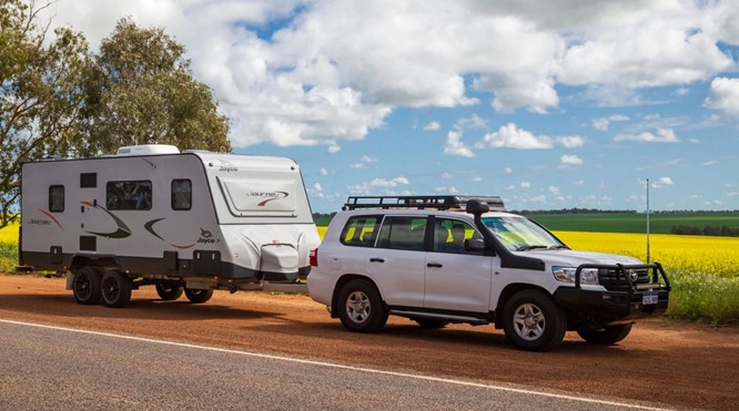 Landcruiser and on-road caravan